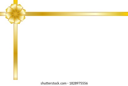 Gorgeous ribbon decoration frame with golden gradation