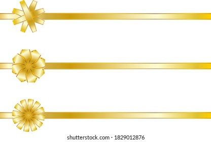 Gorgeous ribbon decoration frame with golden gradation