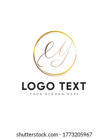 A gorgeous script type Y logo template, Vector logo for business and company identity 