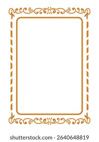 Gorgeous Scroll Ornamental Frame Decorative Vector