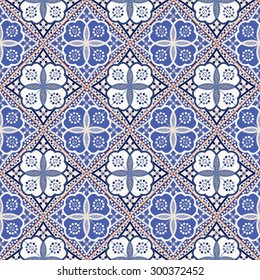Gorgeous seamless patchwork pattern from colorful Moroccan tiles, ornaments. Can be used for wallpaper, pattern fills, web page background, surface textures. 