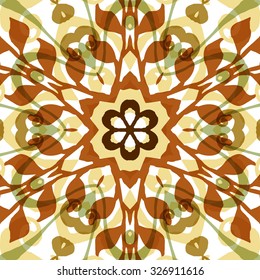 Gorgeous seamless patchwork pattern. Colorful floral ornament tiles. For different design uses, as wallpaper, pattern fills, web page background, surface textures for print and dalle production.