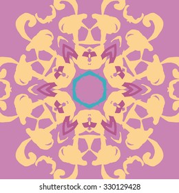 Gorgeous seamless patchwork pattern. Colorful floral ornament tiles. For different design uses, as wallpaper, pattern fills, web page background, surface textures for print and dalle production.