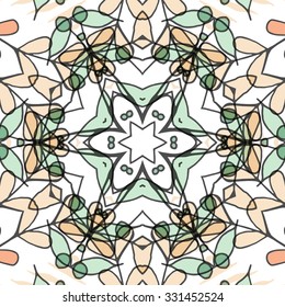 Gorgeous seamless patchwork pattern. Colorful floral ornament tiles. For different design uses, as wallpaper, pattern fills, web page background, surface textures for print and dalle production.