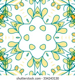 Gorgeous seamless patchwork pattern. Colorful floral ornament tiles. For different design uses, as wallpaper, pattern fills, web page background, surface textures for print and dalle production.