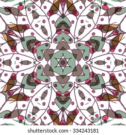 Gorgeous seamless patchwork pattern. Colorful floral ornament tiles. For different design uses, as wallpaper, pattern fills, web page background, surface textures for print and dalle production.