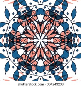 Gorgeous seamless patchwork pattern. Colorful floral ornament tiles. For different design uses, as wallpaper, pattern fills, web page background, surface textures for print and dalle production.