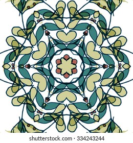 Gorgeous seamless patchwork pattern. Colorful floral ornament tiles. For different design uses, as wallpaper, pattern fills, web page background, surface textures for print and dalle production.