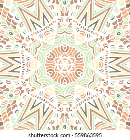 Gorgeous seamless patchwork pattern. Colorful floral ornament tile. For different design uses, as wallpaper, pattern fills, web page background, surface textures for print and dalle production.