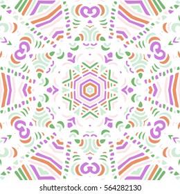 Gorgeous seamless patchwork pattern. Colorful floral ornament tile. For different design uses, as wallpaper, pattern fills, web page background, surface textures for print and dalle production.
