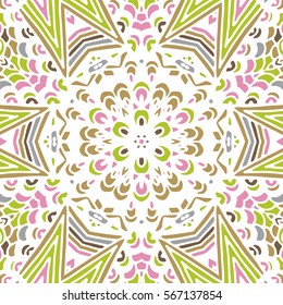 Gorgeous seamless patchwork patterns. Colorful floral ornament tiles. For different design uses, for print and dalle.