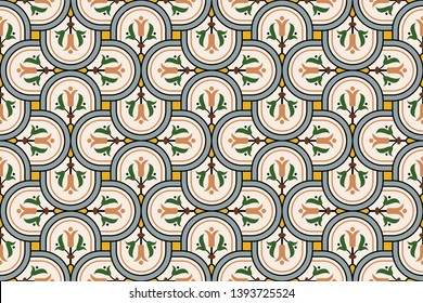 Gorgeous seamless pattern beige colour, Indo western tiles. Can be used for wallpaper, pattern fills, web page background, textile, surface textures.