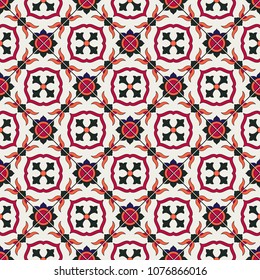 Gorgeous seamless pattern Moroccan, Portuguese tiles, Azulejo, ornaments. Can be used for wallpaper, pattern fills, web page background,surface textures