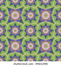 Gorgeous seamless pattern from Moroccan, Portuguese tiles, Azulejo, ornaments. Can be used for wallpaper, pattern fills, web page background,surface textures.
