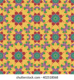 Gorgeous seamless pattern from Moroccan, Portuguese tiles, Azulejo, ornaments. Can be used for wallpaper, pattern fills, web page background,surface textures.