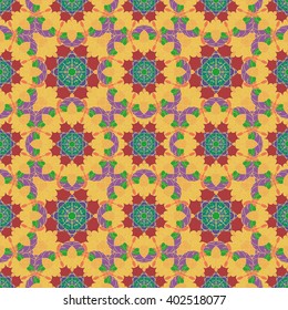 Gorgeous seamless pattern from Moroccan, Portuguese tiles, Azulejo, ornaments. Can be used for wallpaper, pattern fills, web page background,surface textures.