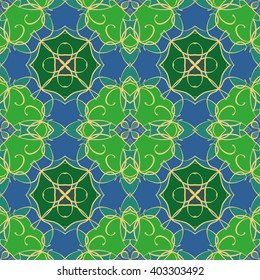 Gorgeous seamless pattern from Moroccan, Portuguese tiles, Azulejo, ornaments. Can be used for wallpaper, pattern fills, web page background,surface textures.