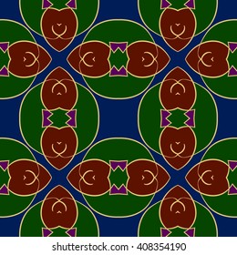 Gorgeous seamless pattern from Moroccan, Portuguese tiles, Azulejo, ornaments. Can be used for wallpaper, pattern fills, web page background,surface textures.