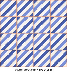Gorgeous seamless  pattern from  Moroccan tiles, ornaments of blue stripes. Can be used for wallpaper, pattern fills, web page background,surface textures. 