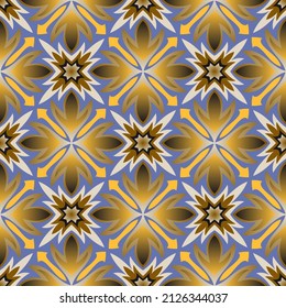 Gorgeous seamless pattern.
 Overlapping art forms, stripes, segments are grouped and arranged in a certain order. Vector.