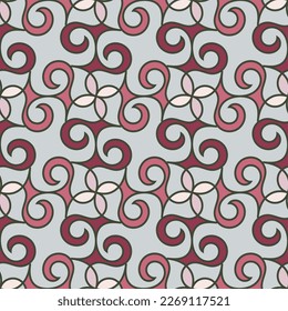 Gorgeous seamless pattern. Overlapping art forms, stripes, polygons, segments are grouped and arranged in a certain order. Vector. 