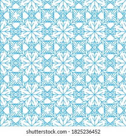 Herrliches, nahtloses Muster von Schneeflocken auf weißem Hintergrund. Winterdekor-Elemente im Flachstil für Postkarten, Wickelpapier, Stoff, Tapete und vieles mehr. Stock-Vektorgrafik für Dekoration