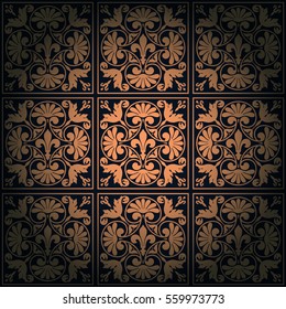 Gorgeous seamless pattern from vintage color Moroccan, Portuguese tiles, ornaments. Can be used for wallpaper, pattern fills, background,surface textures.
