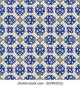 Gorgeous seamless  pattern  white Turkish tiles, ornaments.  Can be used for wallpaper, pattern fills, web page background,surface textures. 