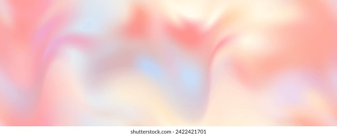 Un magnífico patrón de perlance sin fisuras con sutiles cambios de color. Olas de concha de perla en suaves tonos pastel. Malla gradiente nacre bg en formato vectorial.