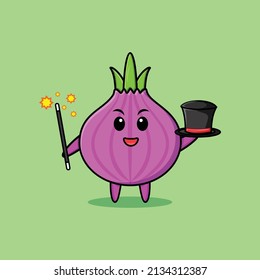 A gorgeous smart cute cartoon magician onion style design