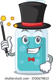 A gorgeous smart Magician of hand sanitizer cartoon design style