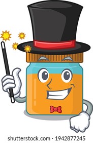 A gorgeous smart Magician of honey jar cartoon design style