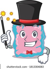 A gorgeous smart Magician of intestine cartoon design style