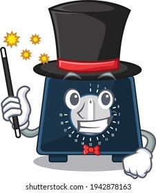 A gorgeous smart Magician of kitchen timer cartoon design style