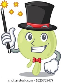 A gorgeous smart Magician of lymph node cartoon design style