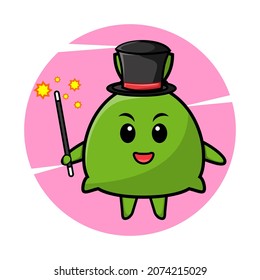 A gorgeous smart magician money bag cartoon vector image with cute style design for t-shirt, sticker, logo element