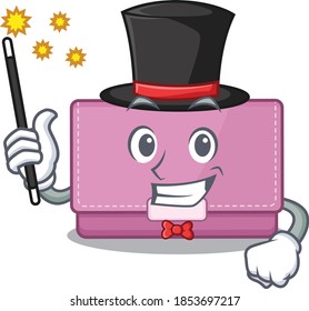 A gorgeous smart Magician of womens wallet cartoon design style