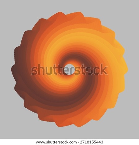 Gorgeous Spiral with Zig Zag and Gradients