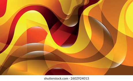 Gorgeous spotted art wallpaper in fiery tones. A beautiful illustration for interior decoration, corporate designs, blogs, postcards, posters and your other projects. Vector. 