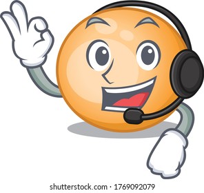 A gorgeous staphylocuccus aureus mascot character concept wearing headphone