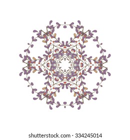 Gorgeous symmetrical patchwork pattern. Colorful floral ornament tiles. For different design uses, as wallpaper, pattern fills, web page background, surface textures for print and dalle production.