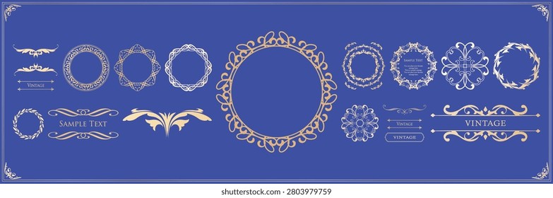 Gorgeous vintage antique frame design set