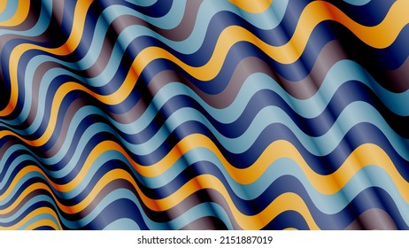 Un espléndido fondo ondulado a rayas. Una hermosa ilustración para decoración interior, diseños corporativos, blogs, postales, afiches y tus otros proyectos. Vector. 