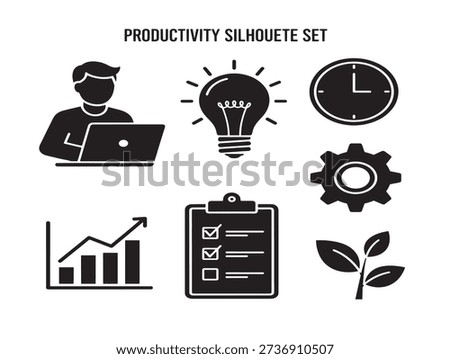 Gorgeous workflow and efficiency icons in minimal style