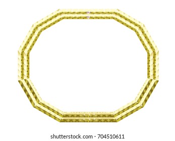 Gorgeous yellow diamond texture border, box, ornament, vector data