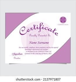 Gorgeous-looking Simple and Attractive Certificate 