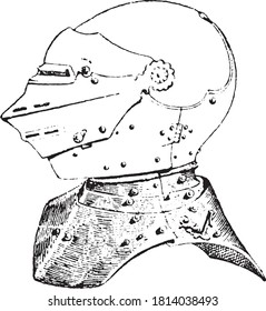 Gorget, del diccionario de palabras y cosas, 1888.