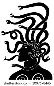 Gorgon with snakes instead of hair