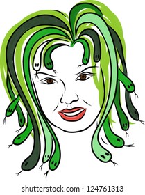 gorgon with snakes-hair
