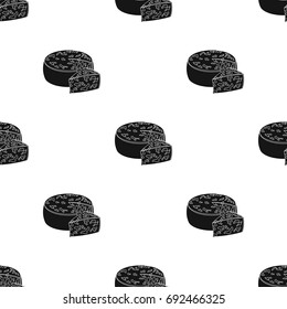 Gorgonzola.Different kinds of cheese single icon in black style vector symbol stock illustration web.